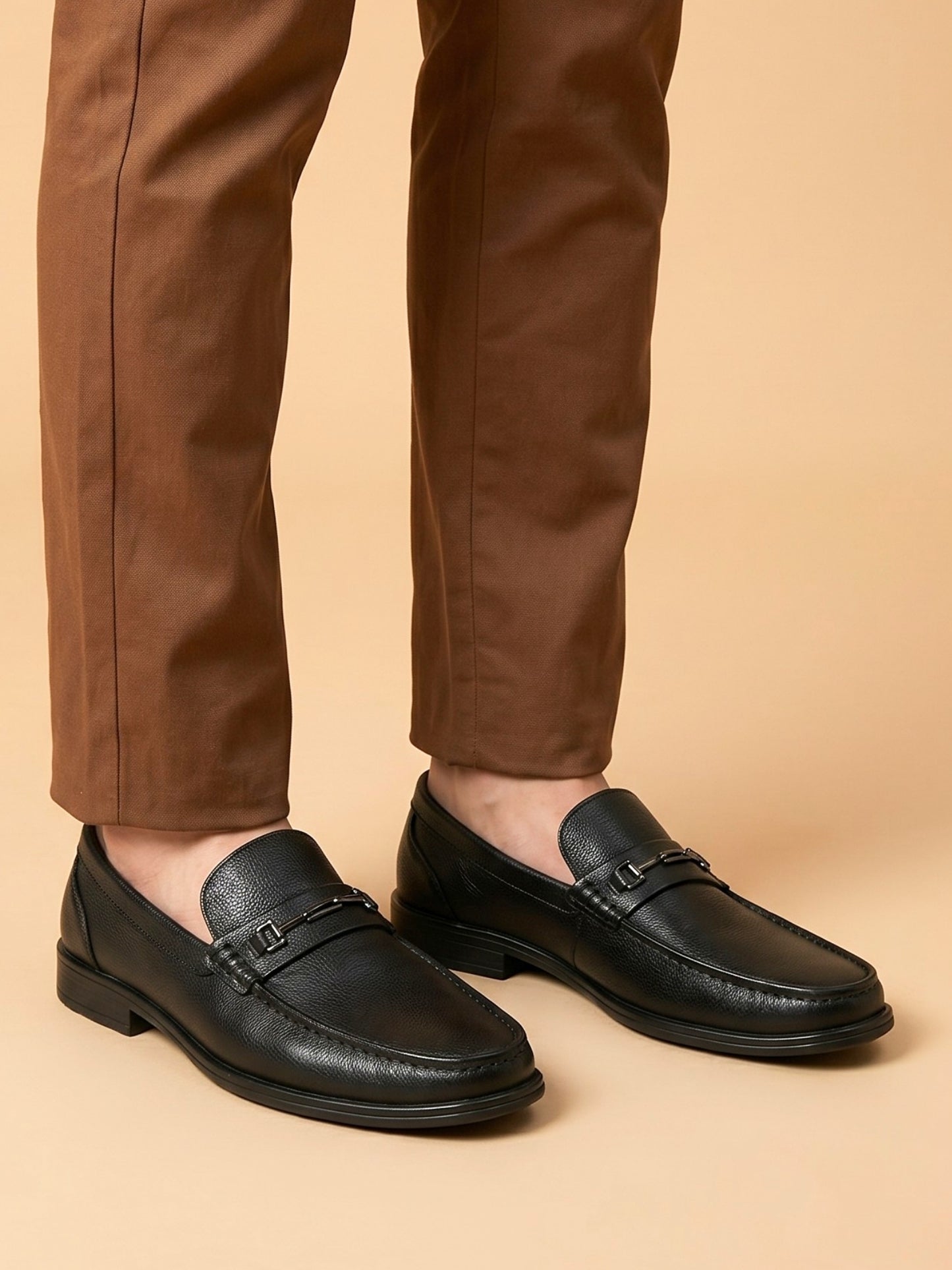 Black Casual Slip-On Loafers