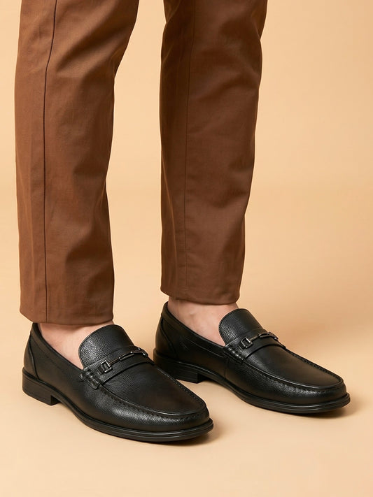 Black Casual Slip-On Loafers