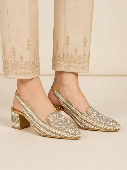 Copper Pointed block heel