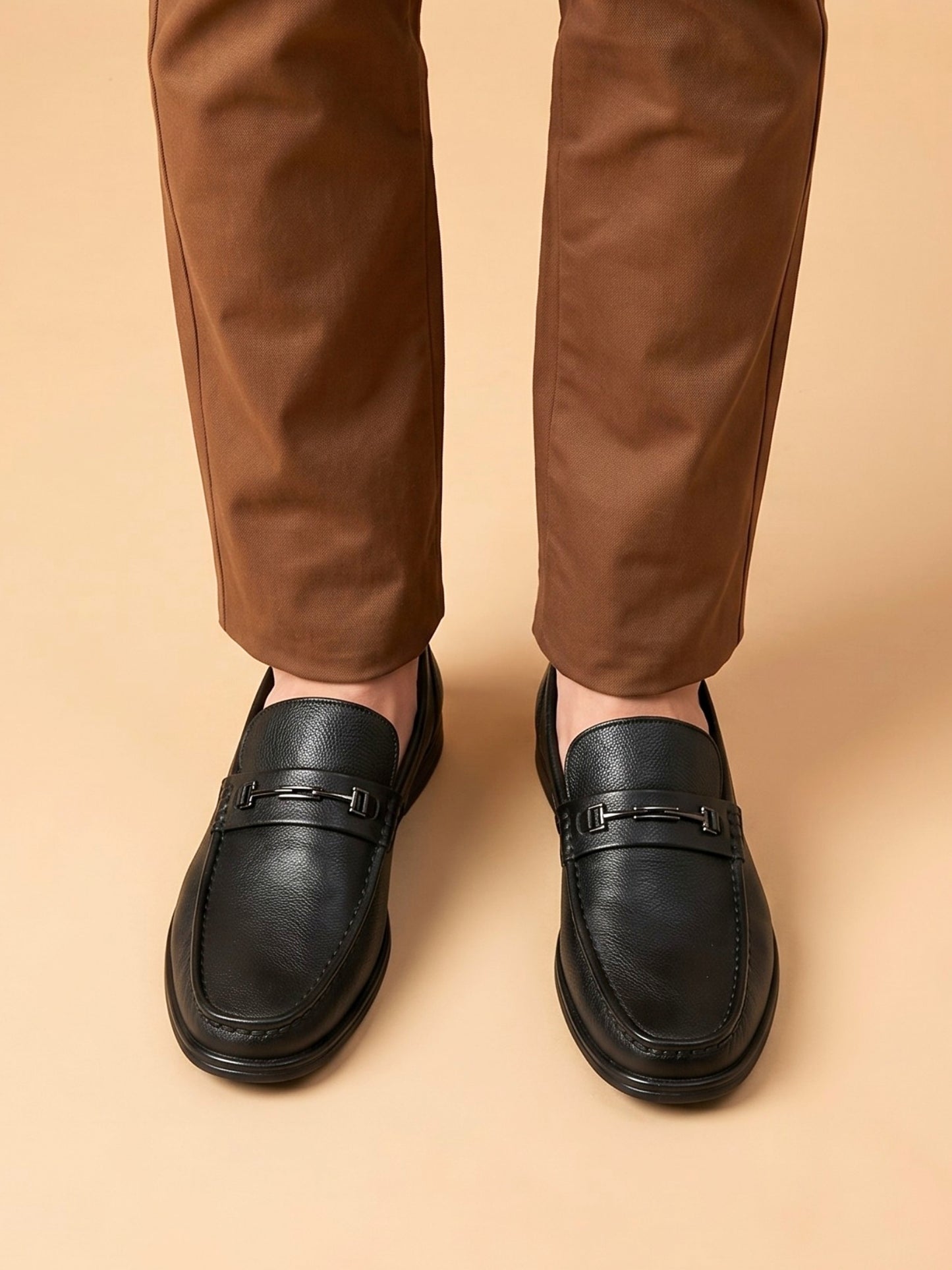 Black Casual Slip-On Loafers