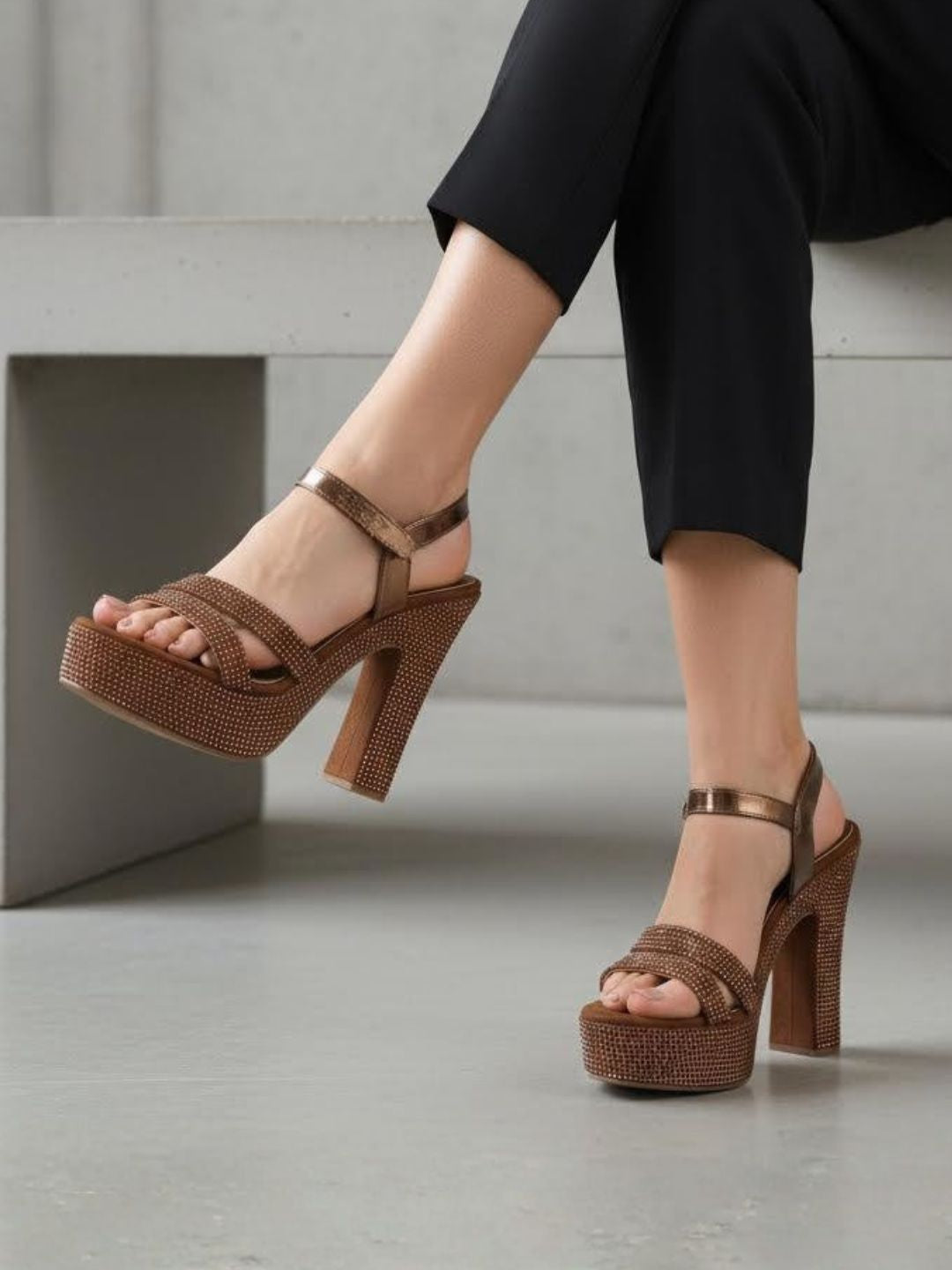 Chunky Block Heeled Sandals