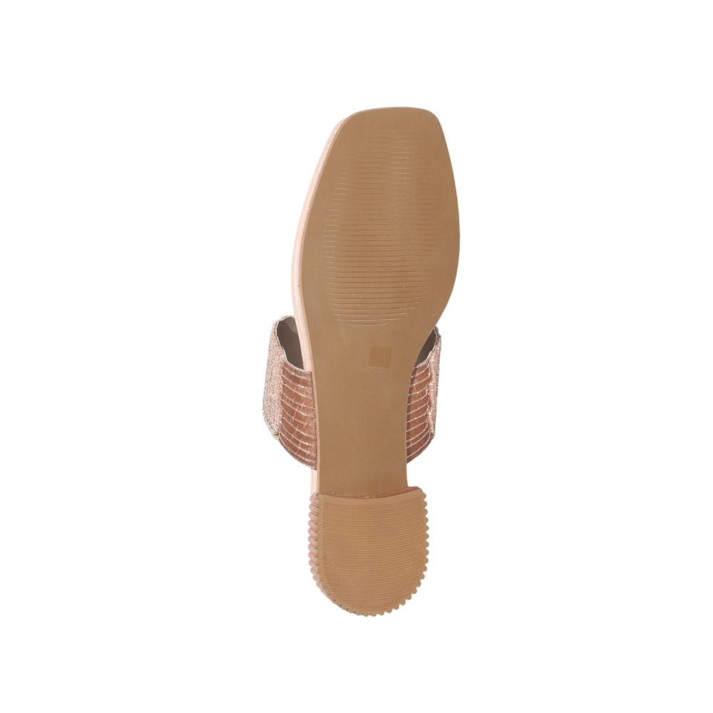 Rose Gold beaded Sandals