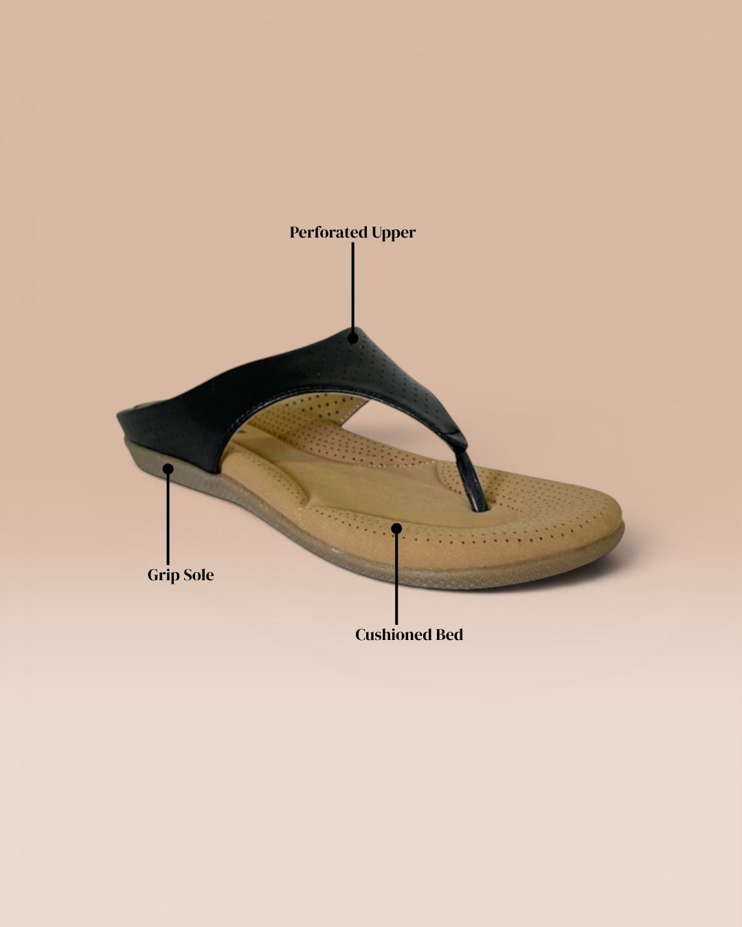 Women Black Casual Comfort Flats