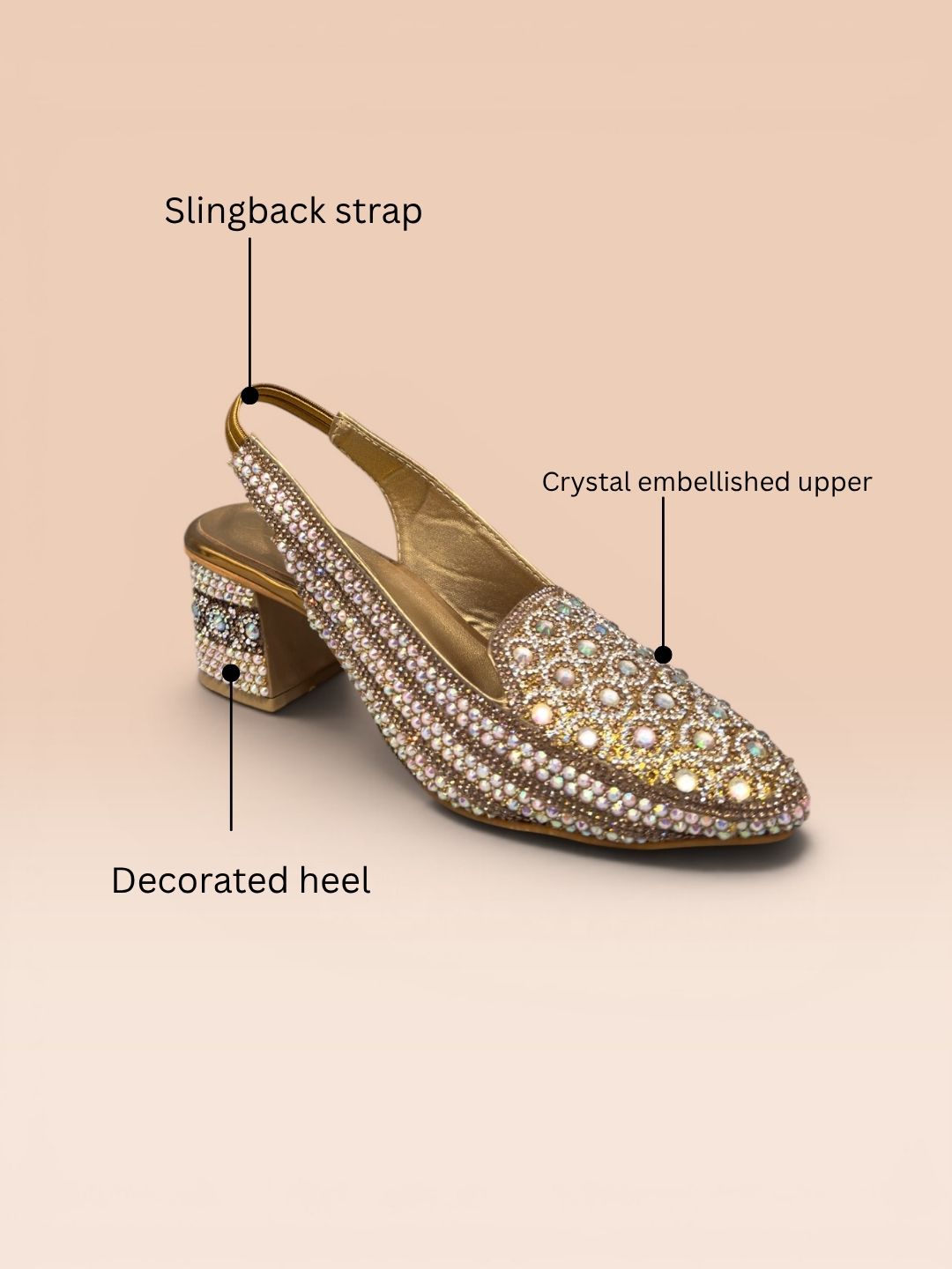 Copper Pointed block heel