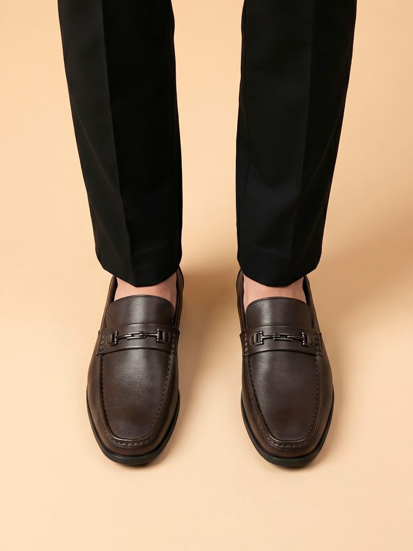 Brown Casual Slip-On Loafers