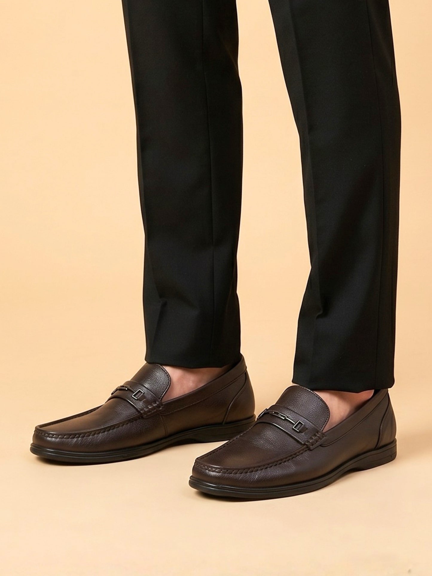 Brown Casual Slip-On Loafers