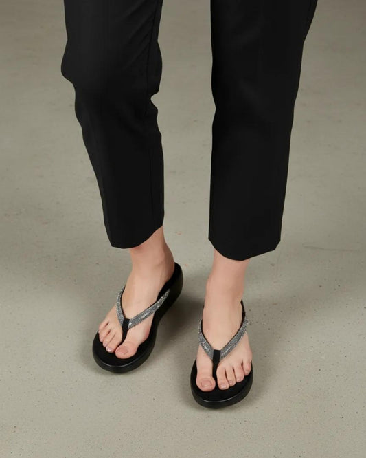 Black Casual Wedge Sandals