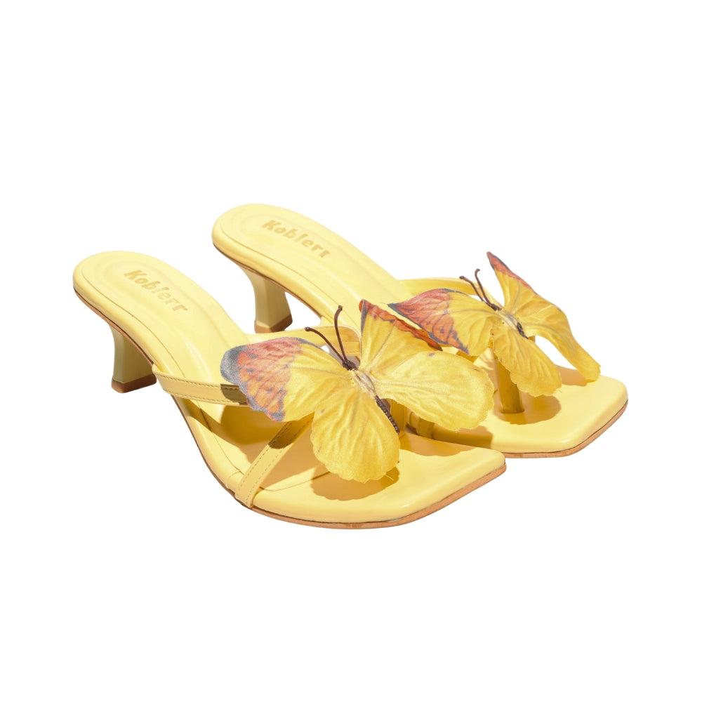 Yellow Butterfly Heels