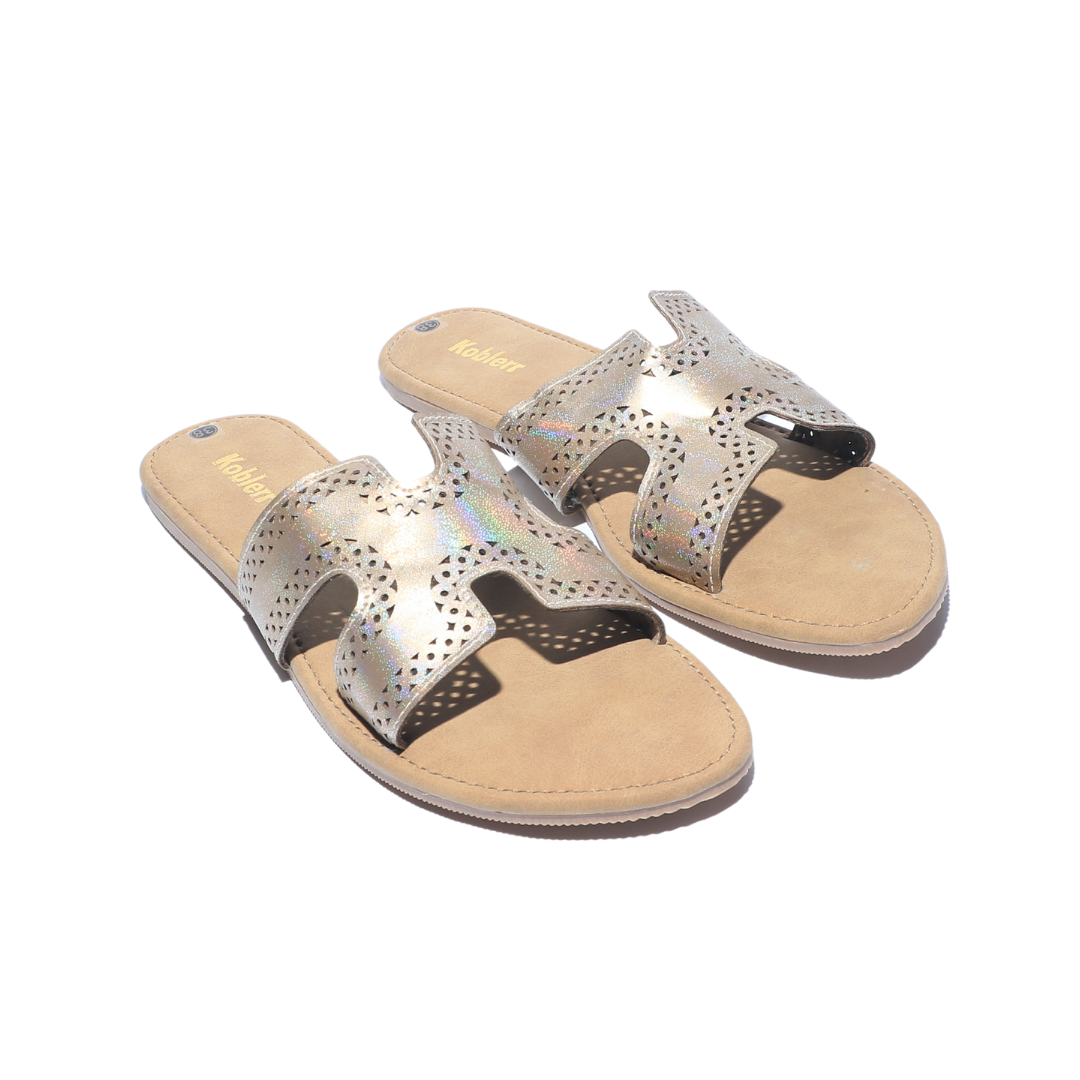 Embellished Slip-On Flat Sandals