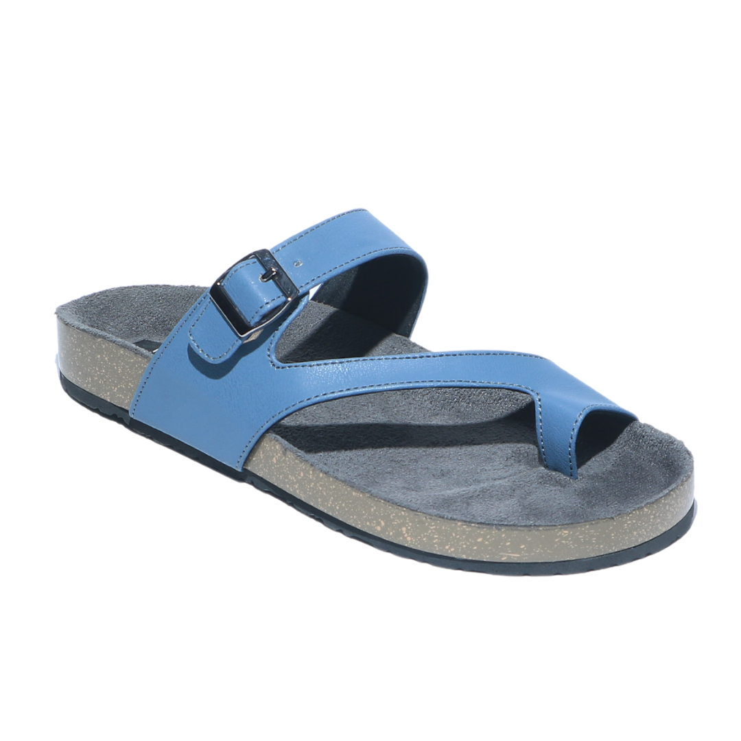 Blue Open Toe Slides