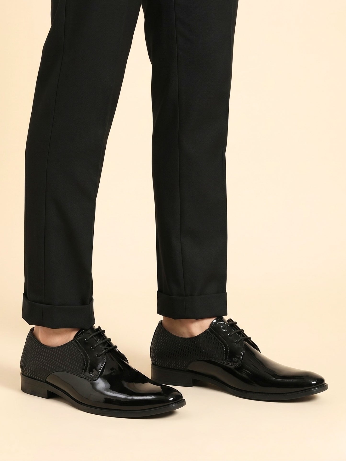 Black Ethnic Derby Shoes