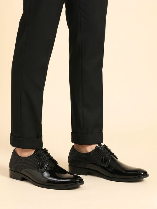 Black Ethnic Derby Shoes