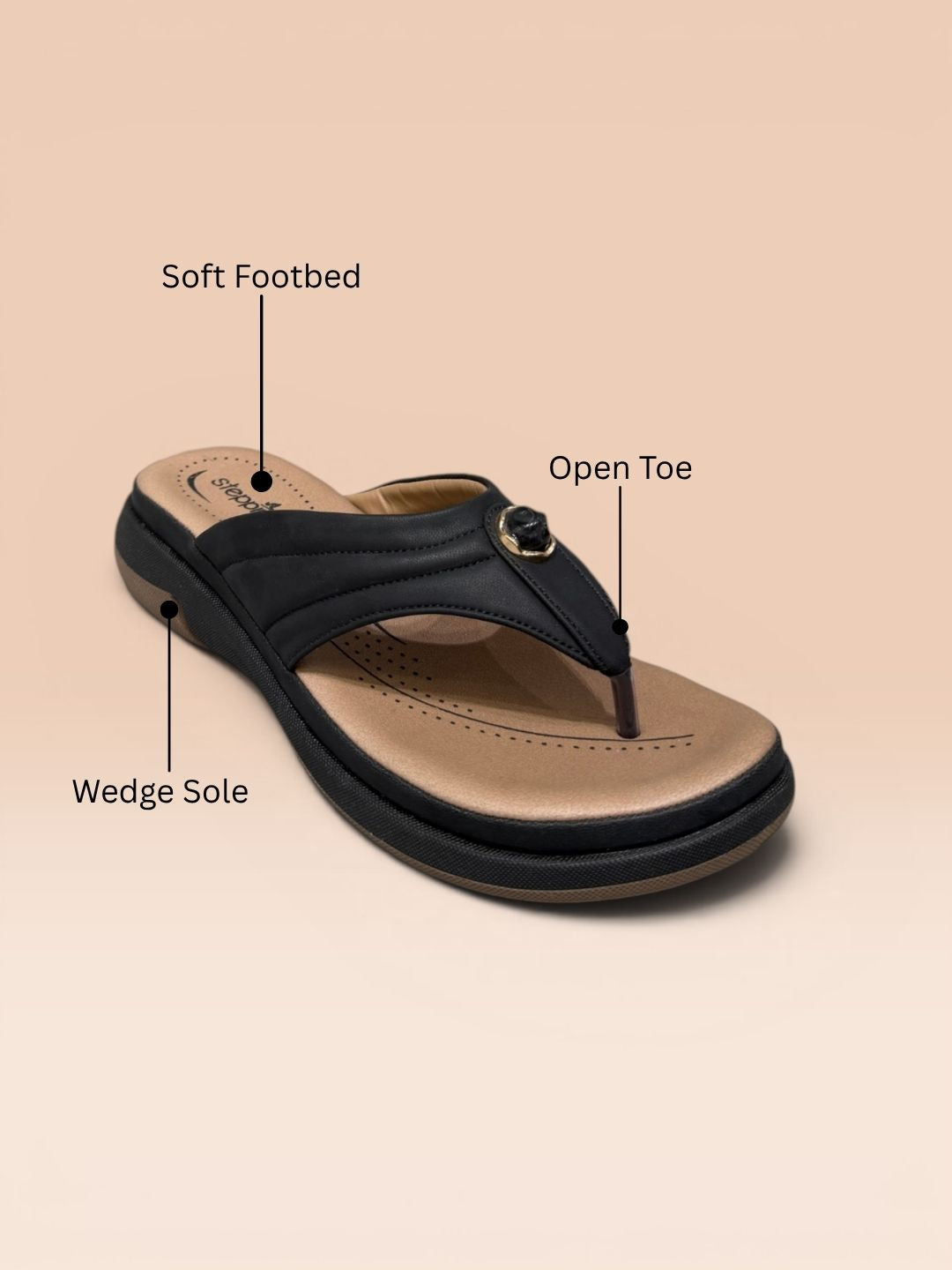Black Women's Comfy Sandals