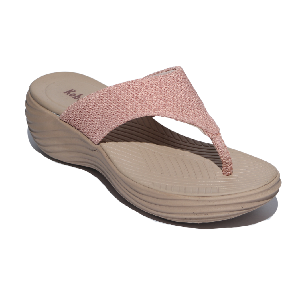 Pink Thong Sandal Wedges