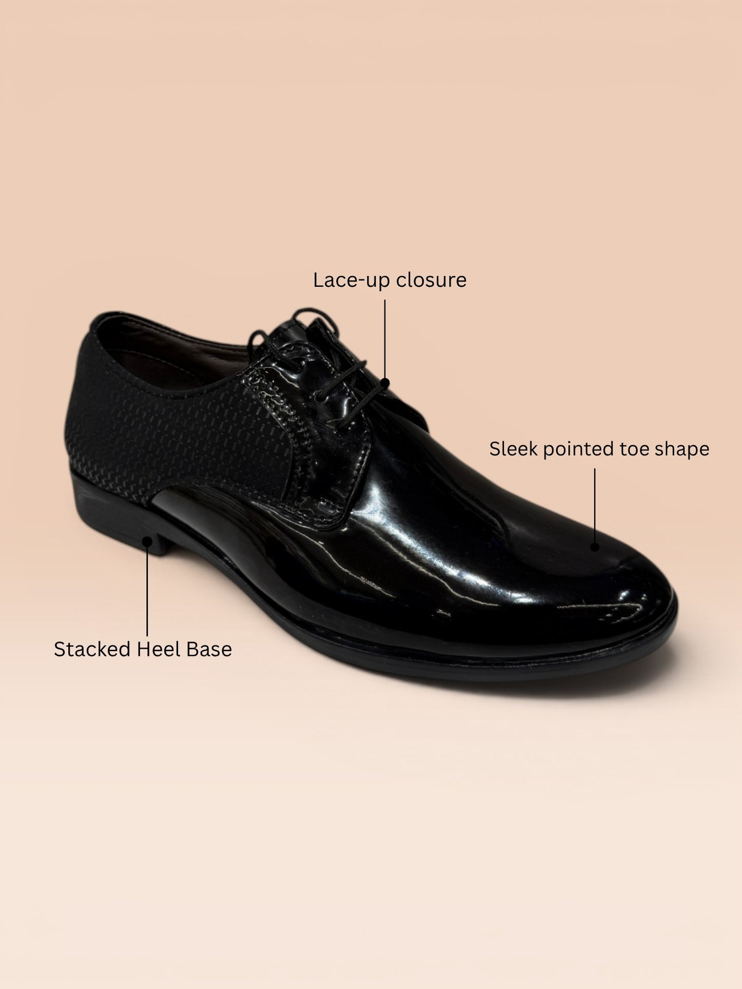 Black Ethnic Derby Shoes