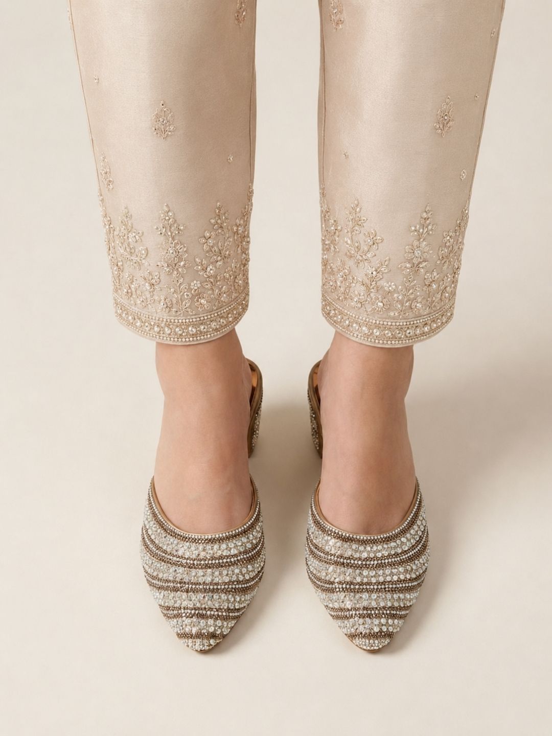 Copper Pointed Block Heel
