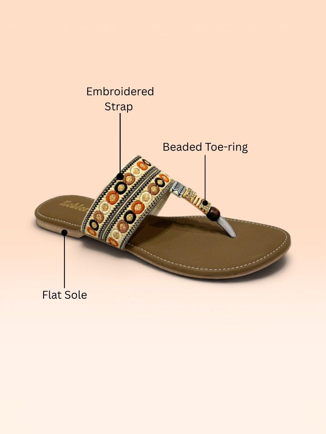 Beige Casual Slip-On Sandals