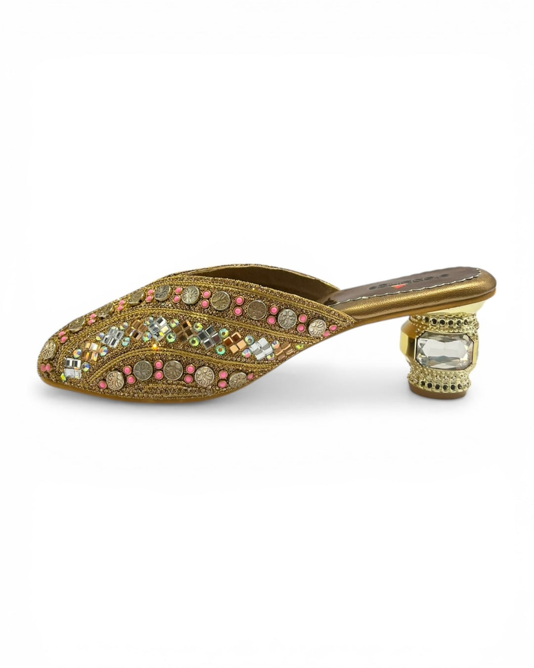 Embellished Peep-Toe Sandals