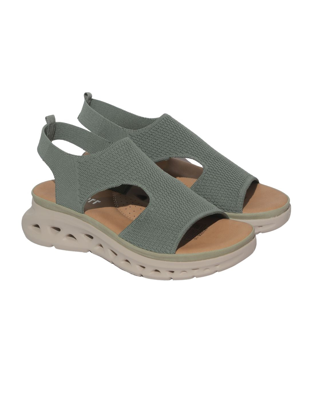 Green Casual Comfy Sandals