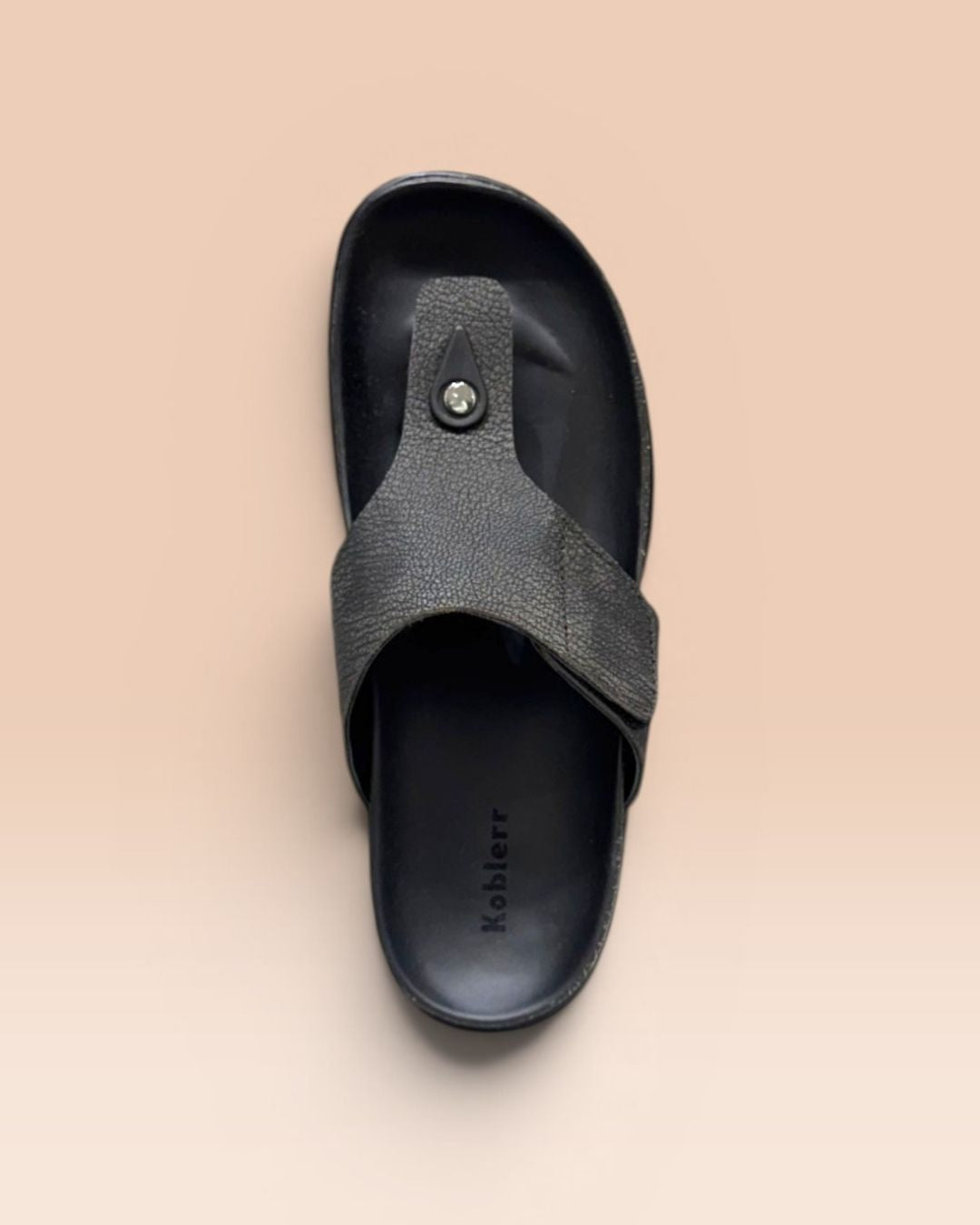 Black T-strap comfort Sandals