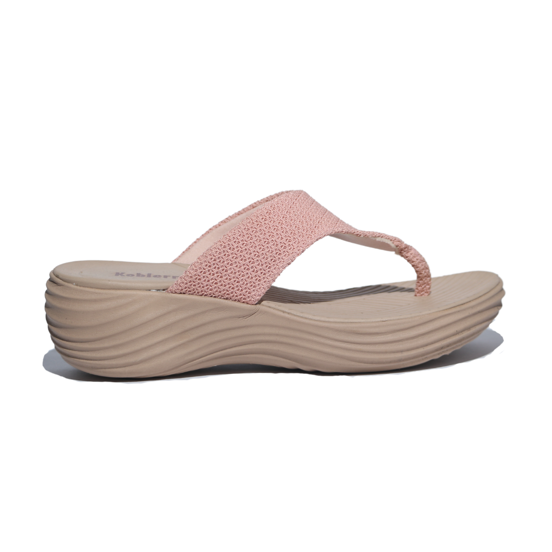 Pink Thong Sandal Wedges