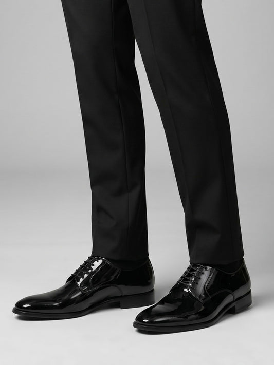 Black Ethnic Lace Up Shoes