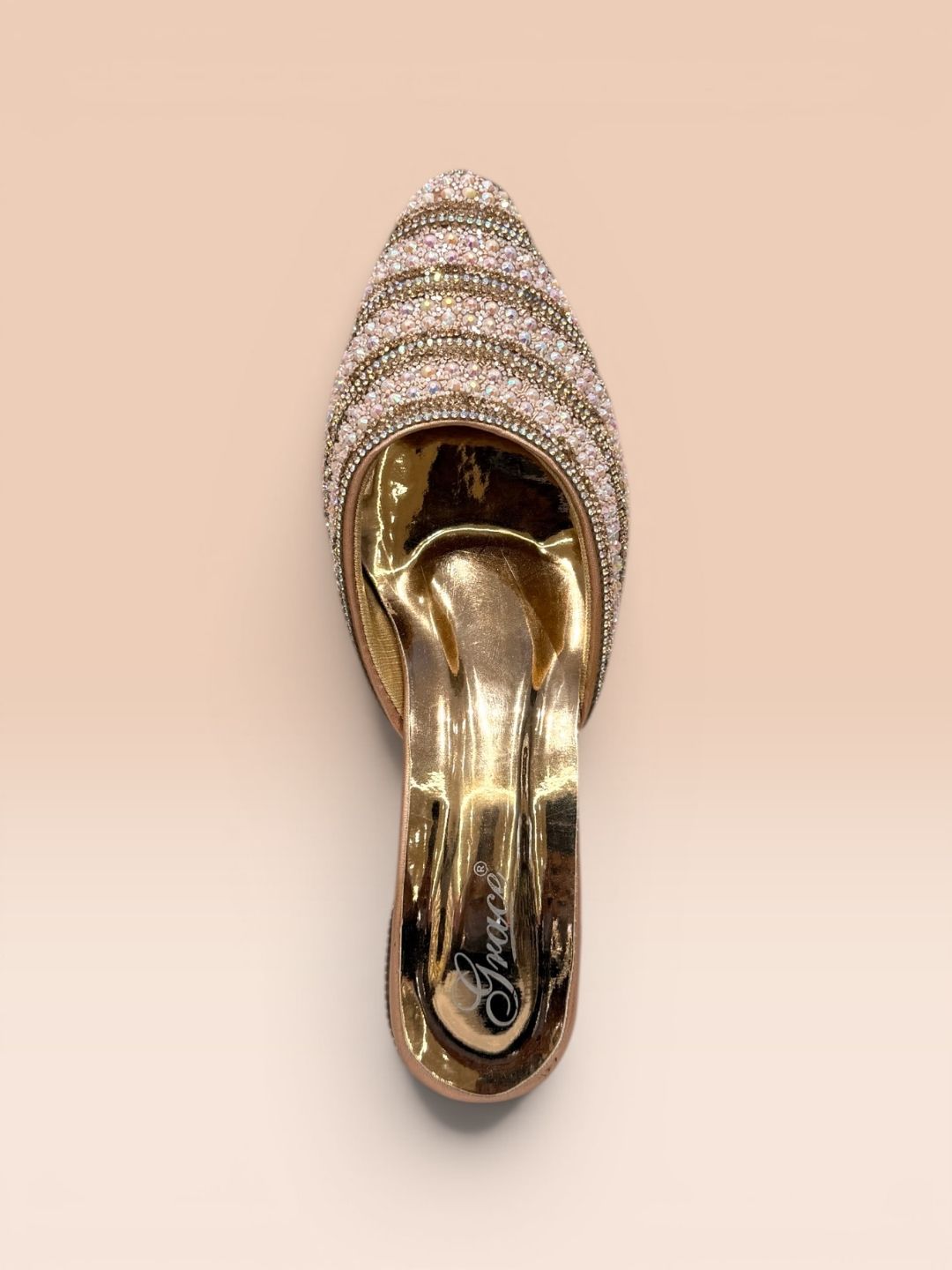 Rose Gold Pointed Block Heel