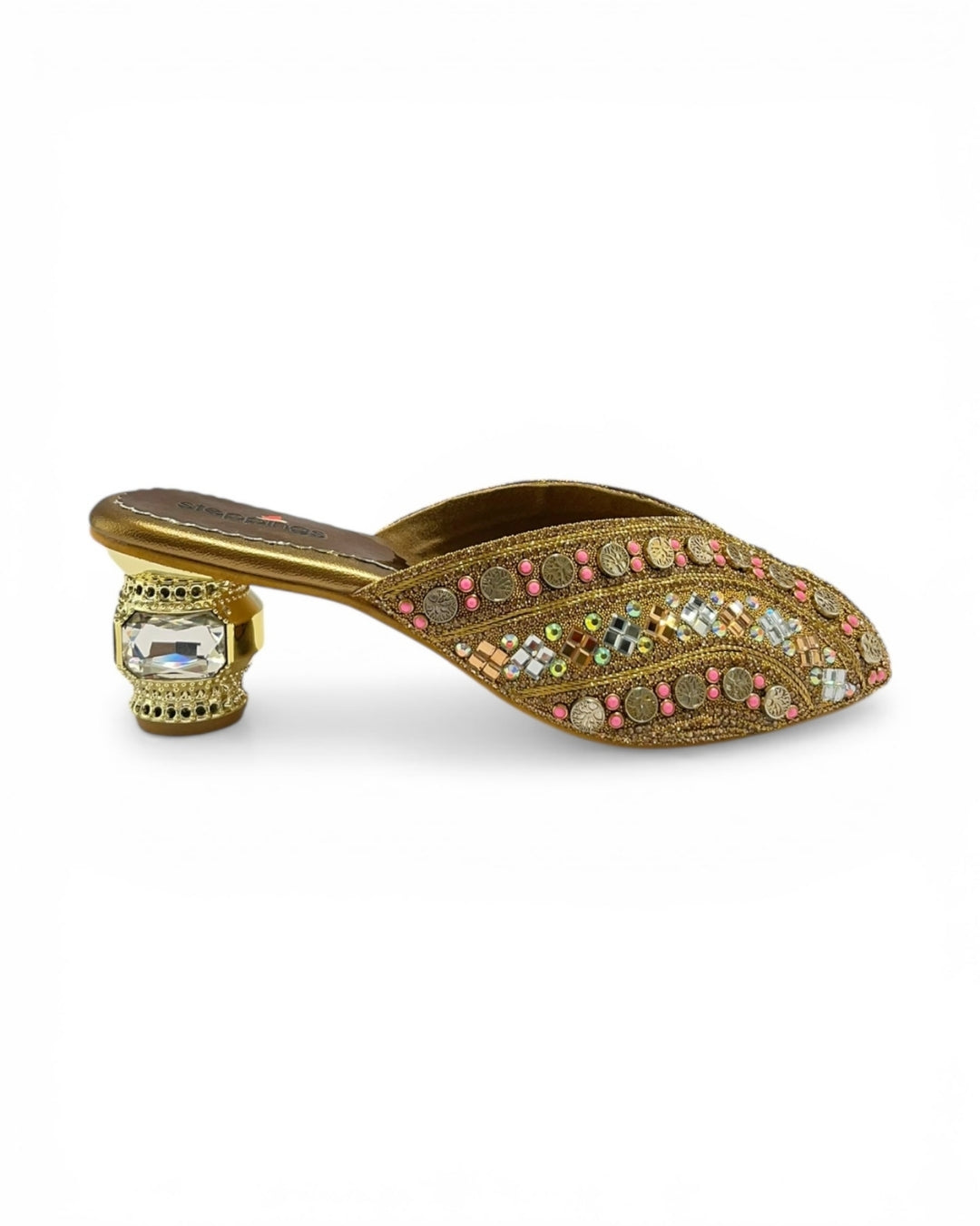 Embellished Peep-Toe Sandals