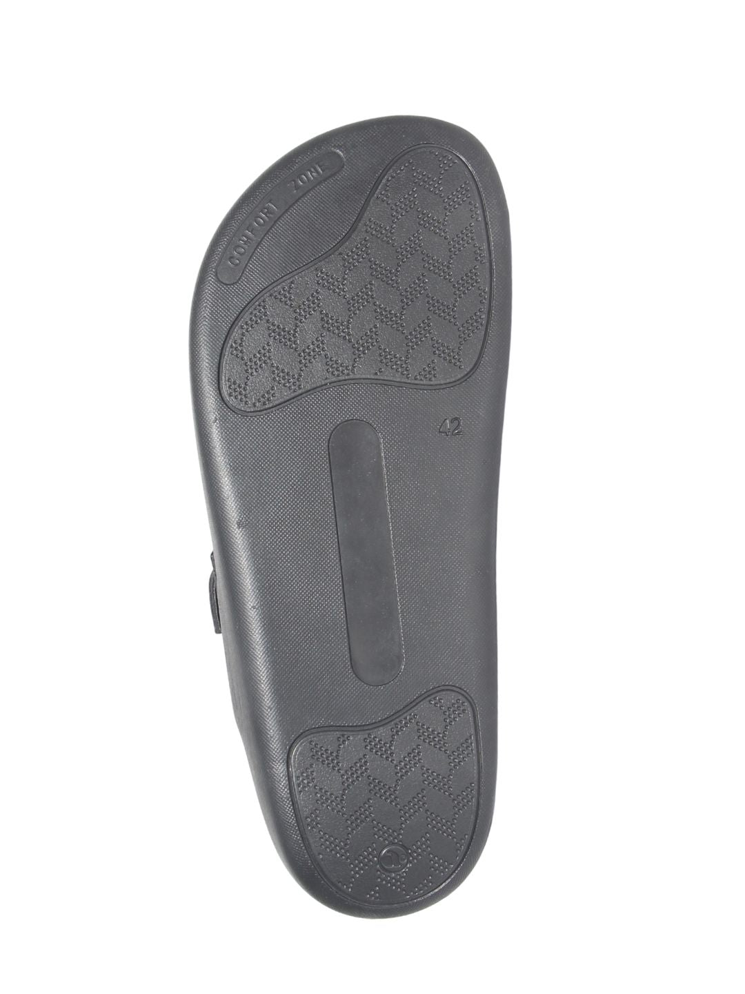 Men's Black T-Strap Sandals