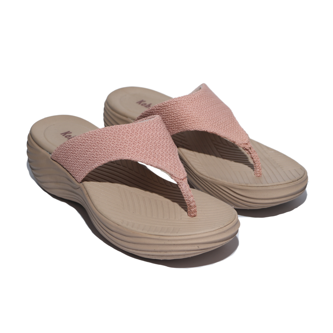 Pink Thong Sandal Wedges