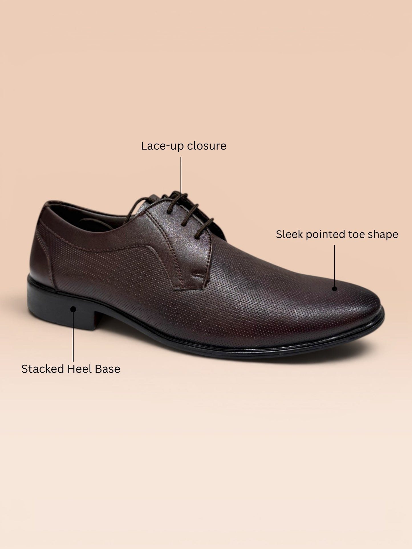 Brown Formal Derby Shoes