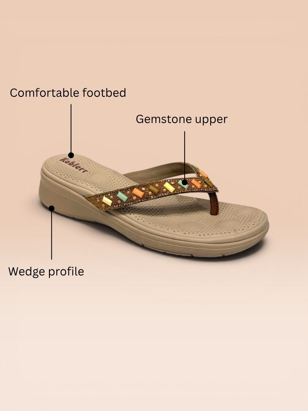 Tan Slip-on Casual wedge