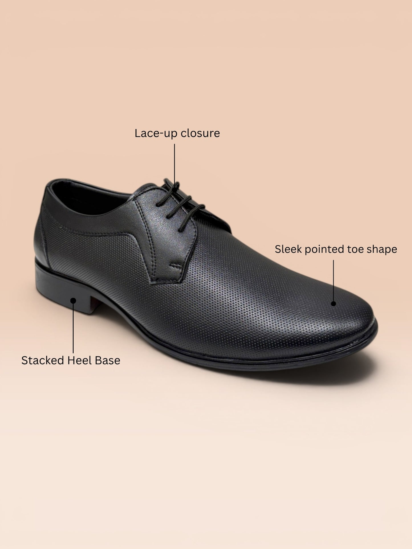 Black Formal Derby Shoes