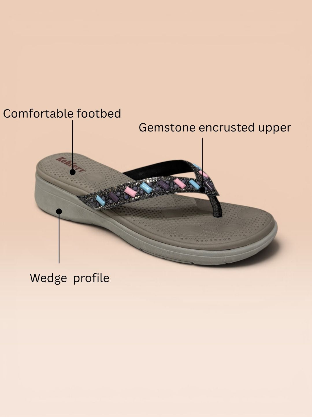 Black Slip-on Casual wedge