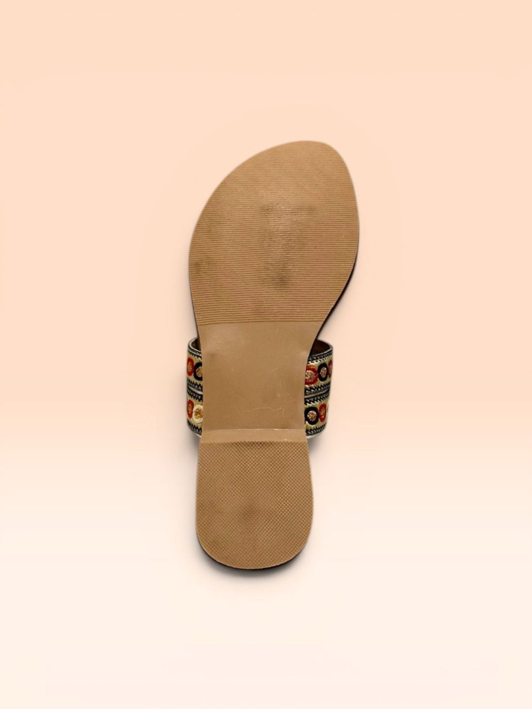 Beige Casual Slip-On Sandals