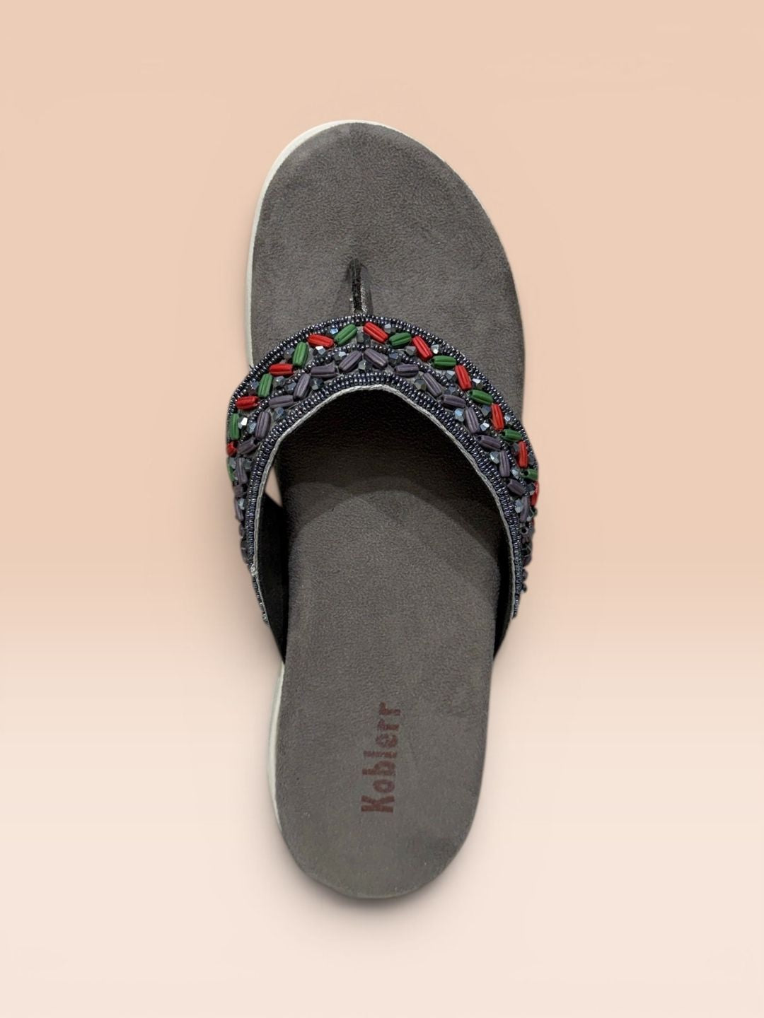 Grey Casual Wedge Sandals