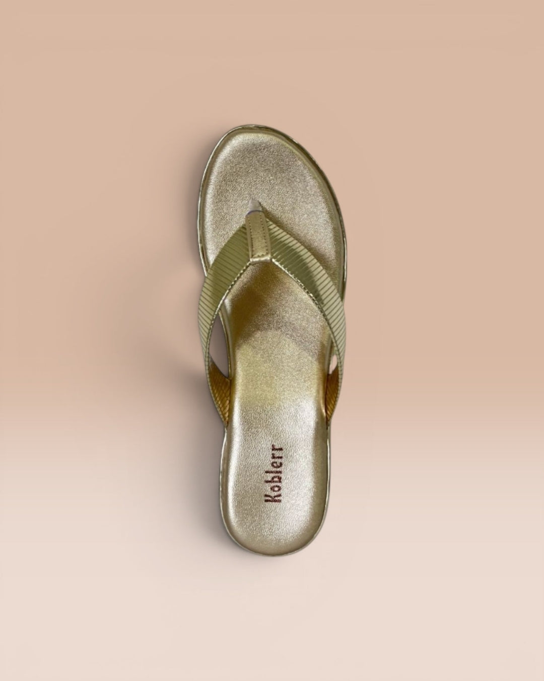 Metallic Thong Wedge Sandals