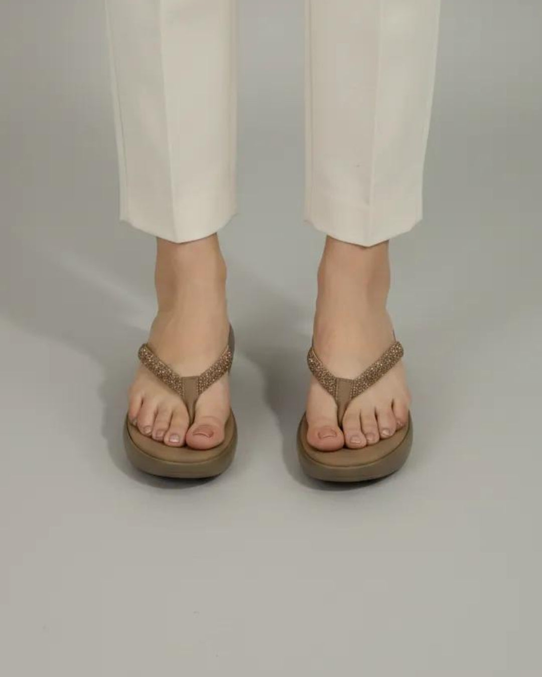 Gold Casual Wedge Sandals