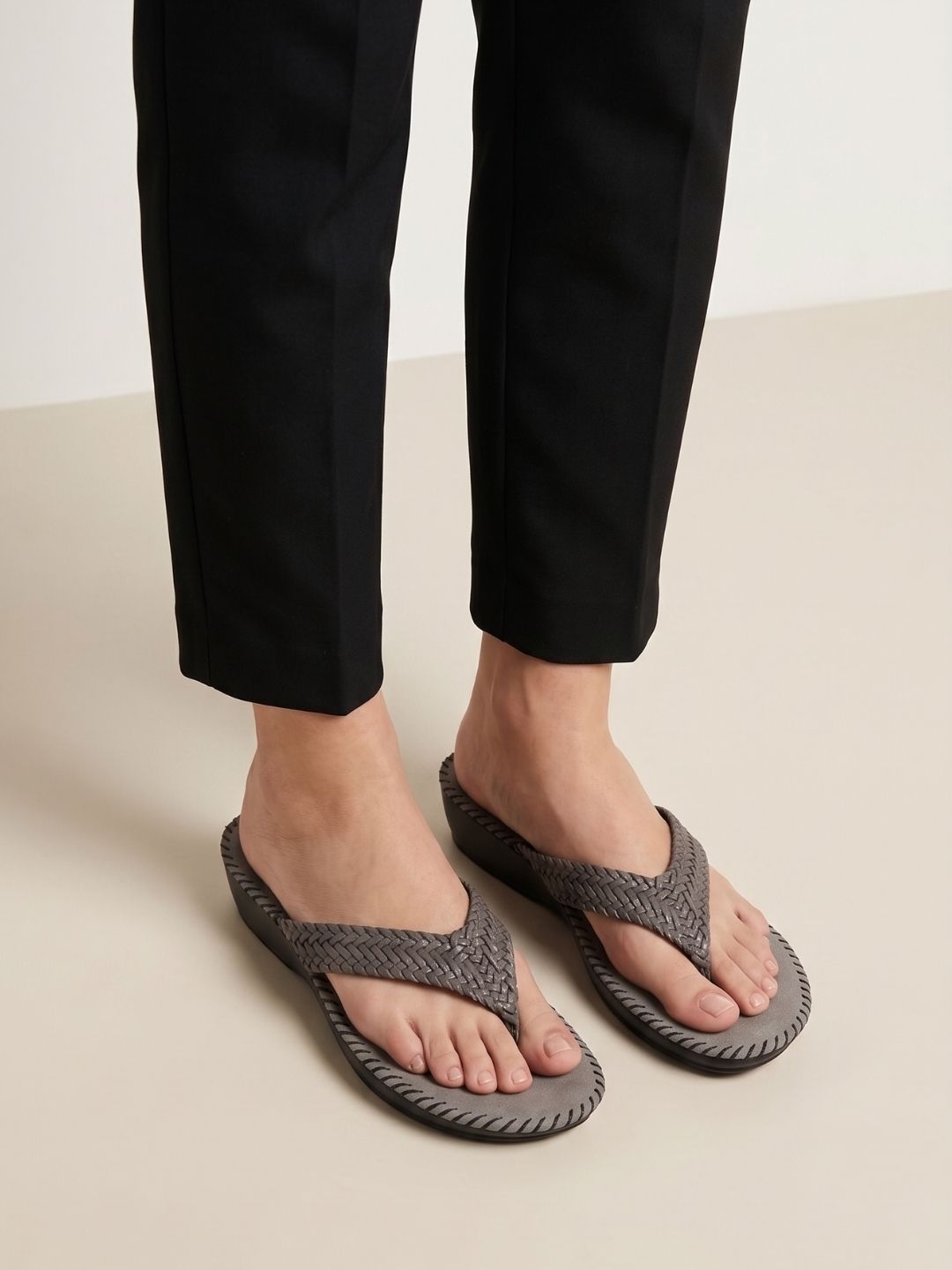 Gray Casual Sandals