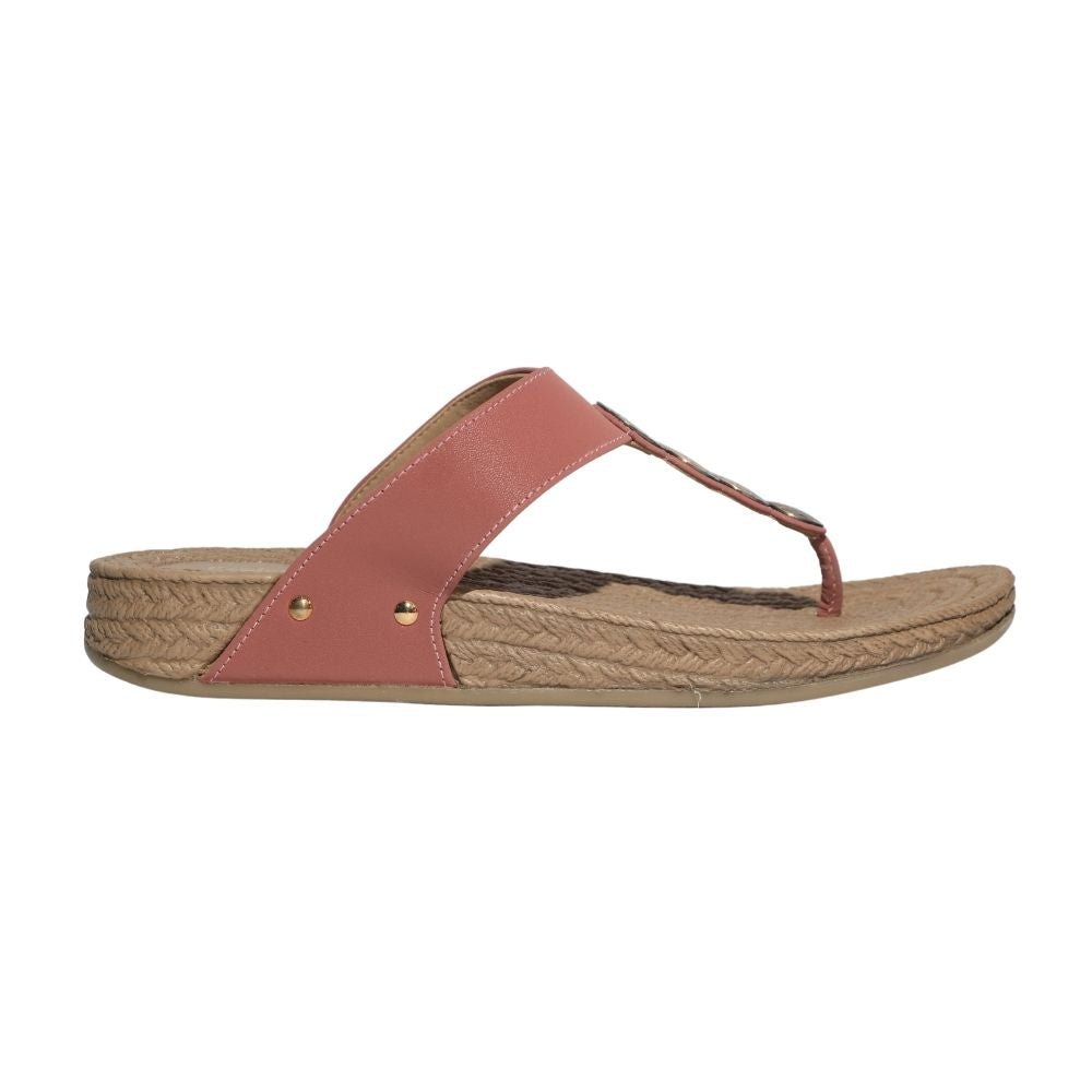 Pink Comfort Wedge Sandals