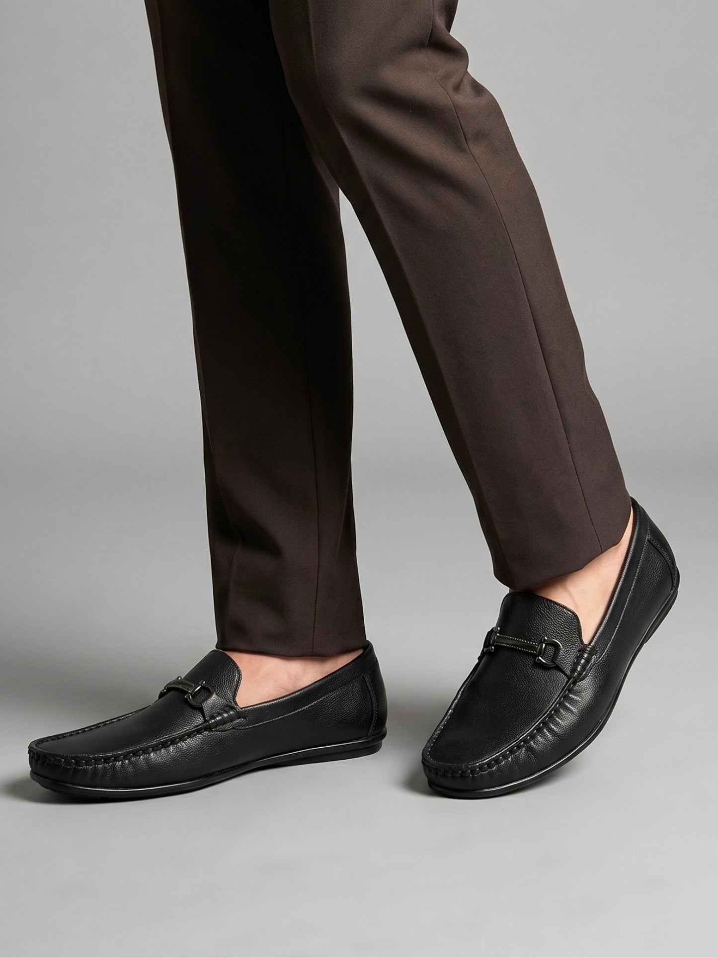 Black Driving Bit Loafers
