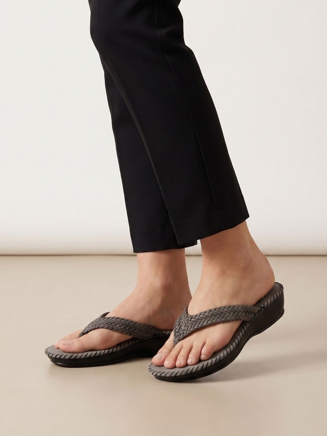 Gray Casual Sandals