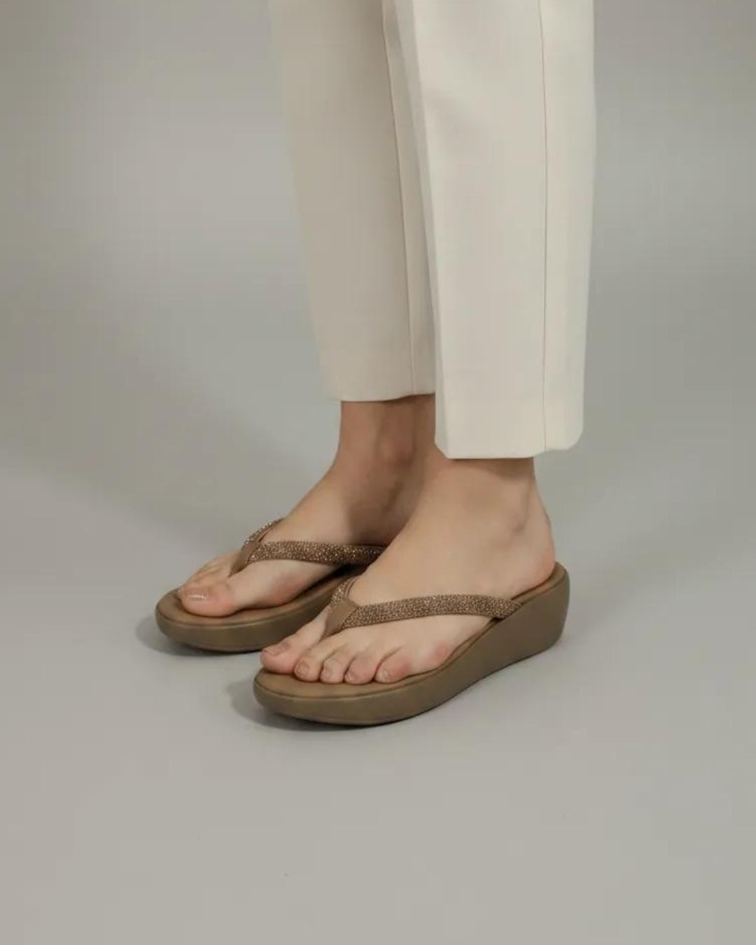 Gold Casual Wedge Sandals