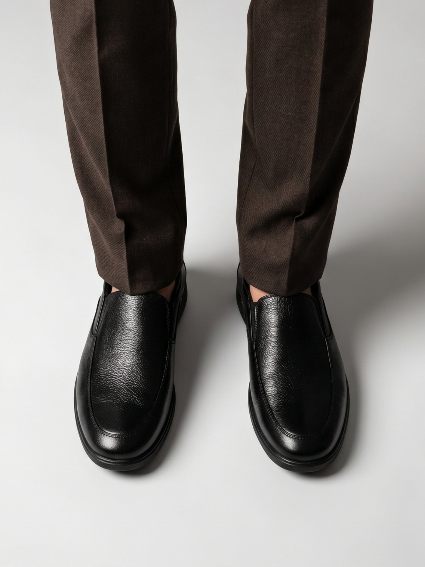 Black Ethnic Slip-On Shoes