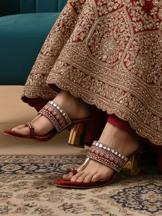 Red Embellished Heels