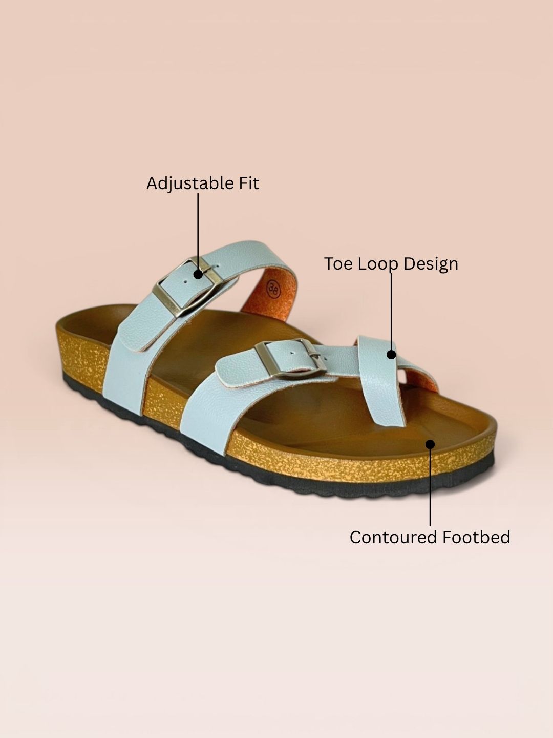 Blue Toe-ring Sandals