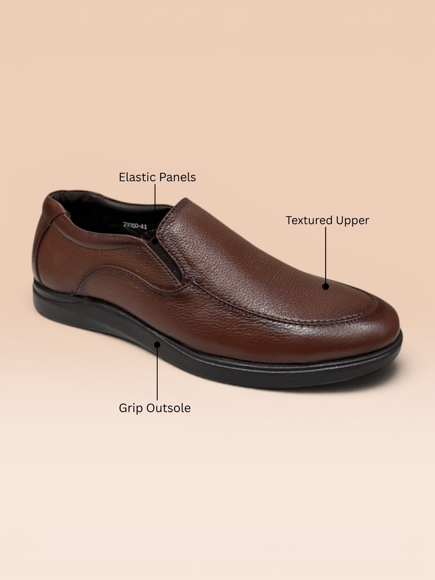 Tan Ethnic Slip-On Shoes