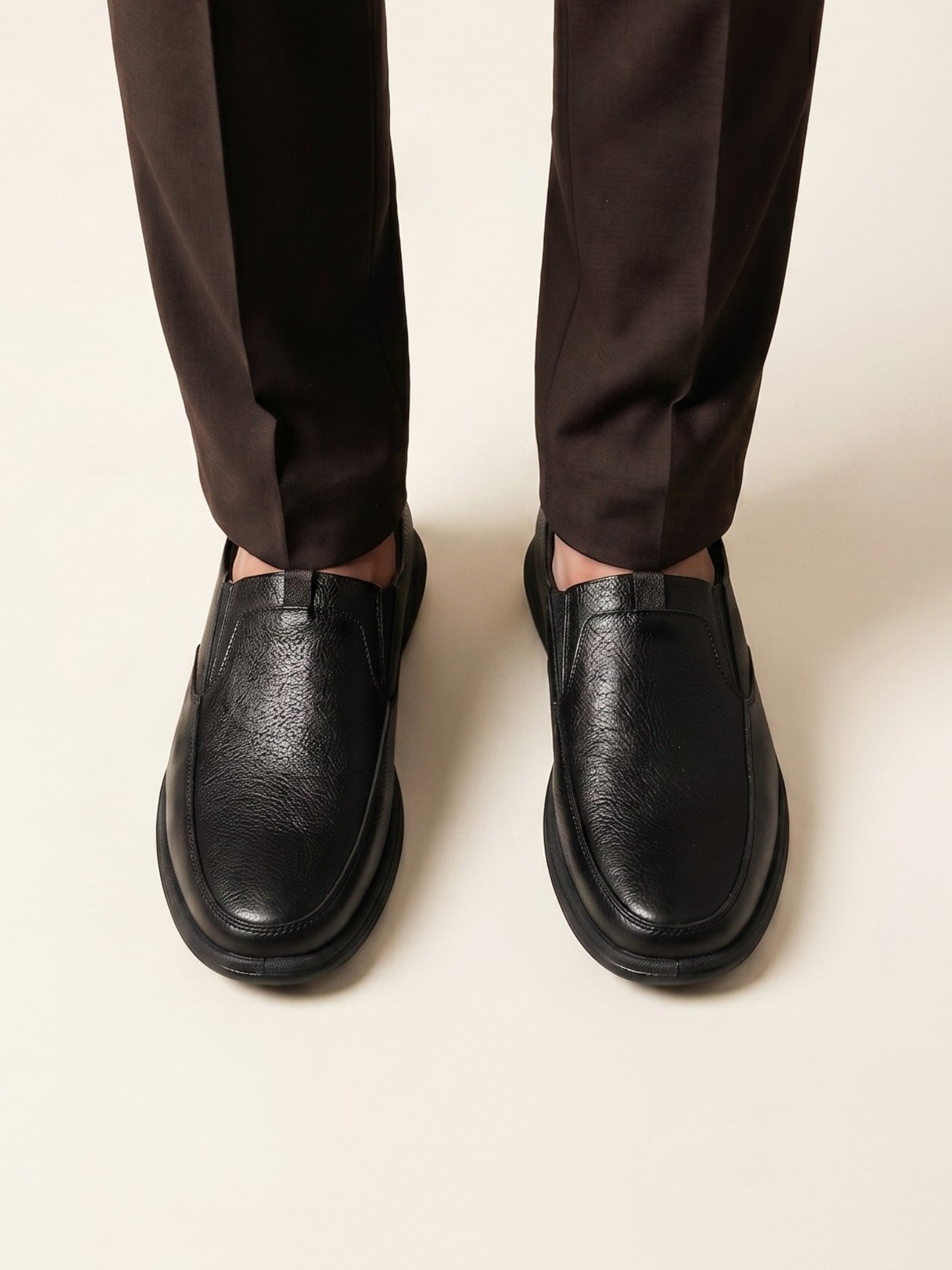 Men's Black Formal Slip-On Shoes