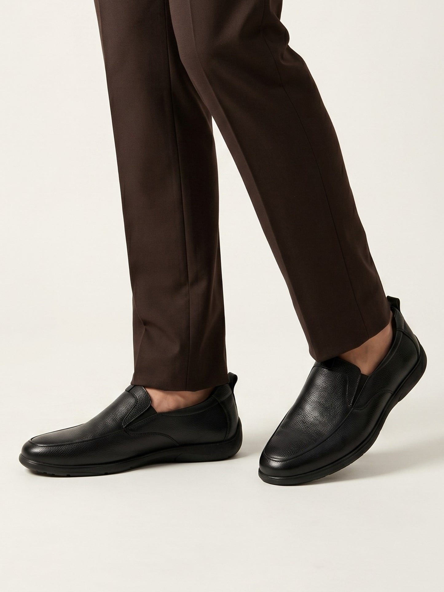 Men's Black Formal Slip-On Shoes