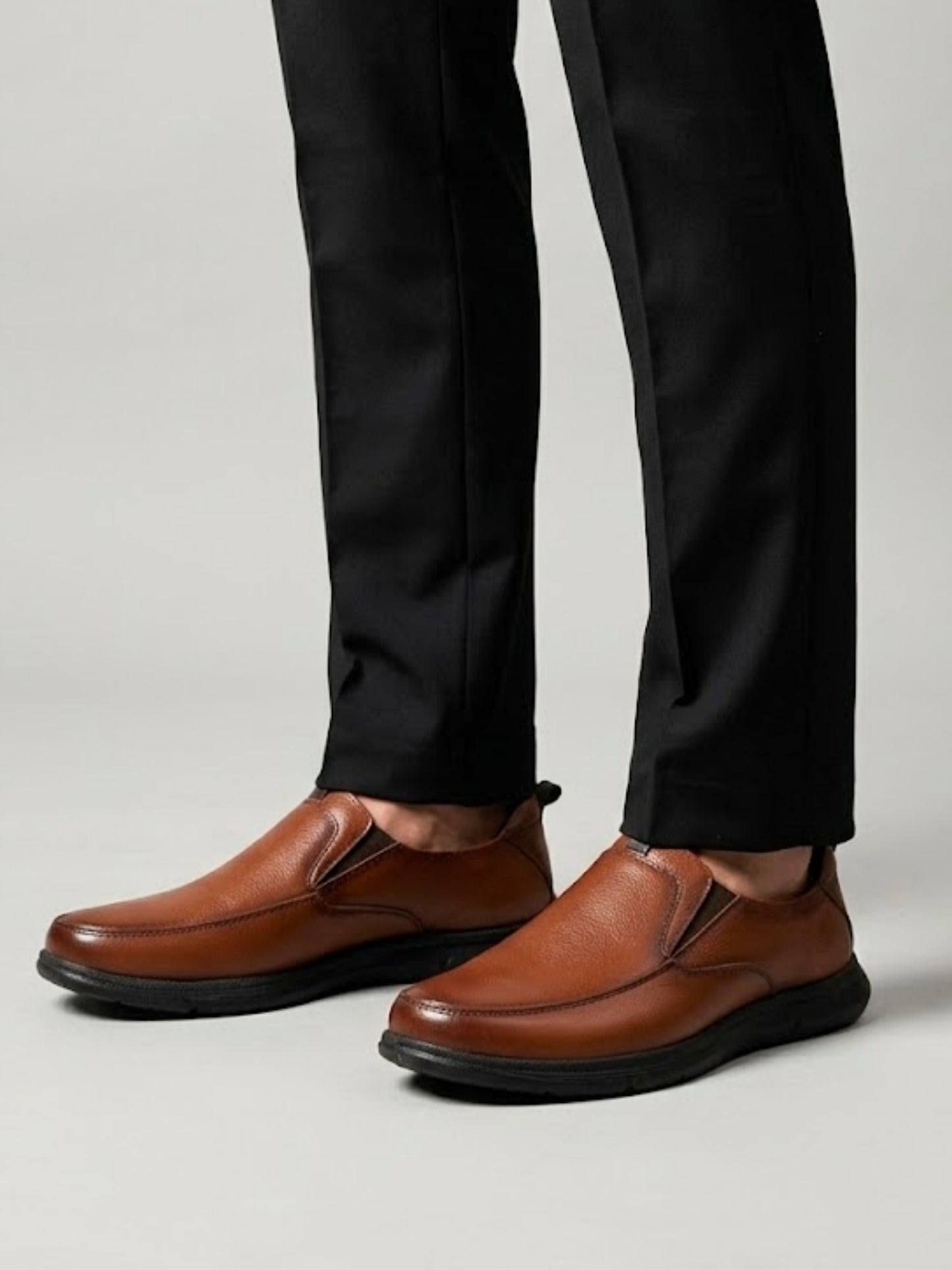 Men's Tan Formal Slip-On Shoes